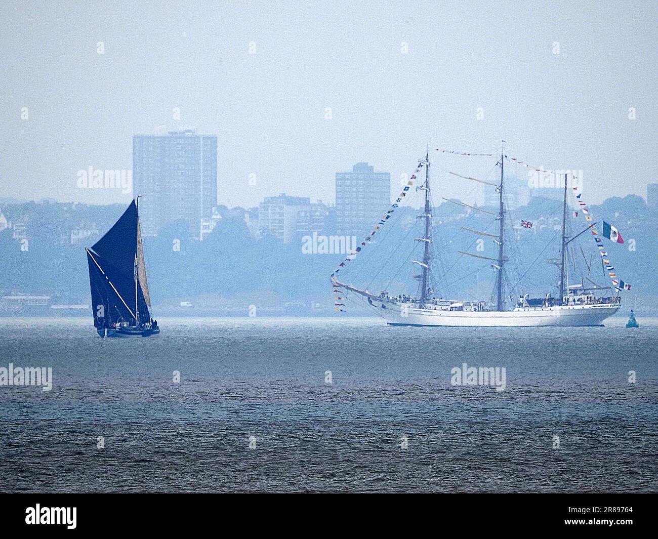 Sheerness, Kent, UK. 20th June, 2023. Tall ship Cuauhtemoc seen