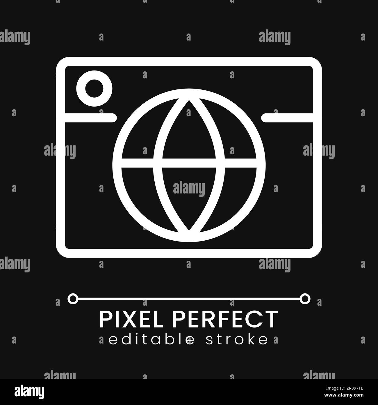 International business pixel perfect white linear icon for dark theme ...