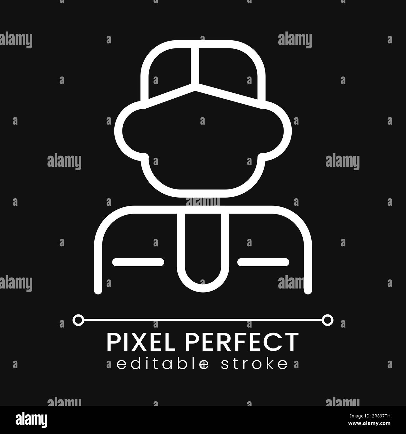 Manager pixel perfect white linear icon for dark theme Stock Vector ...