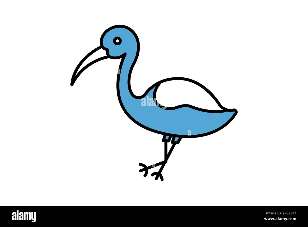 Stork bird icon. Two tone icon style design. Simple vector design editable Stock Vector