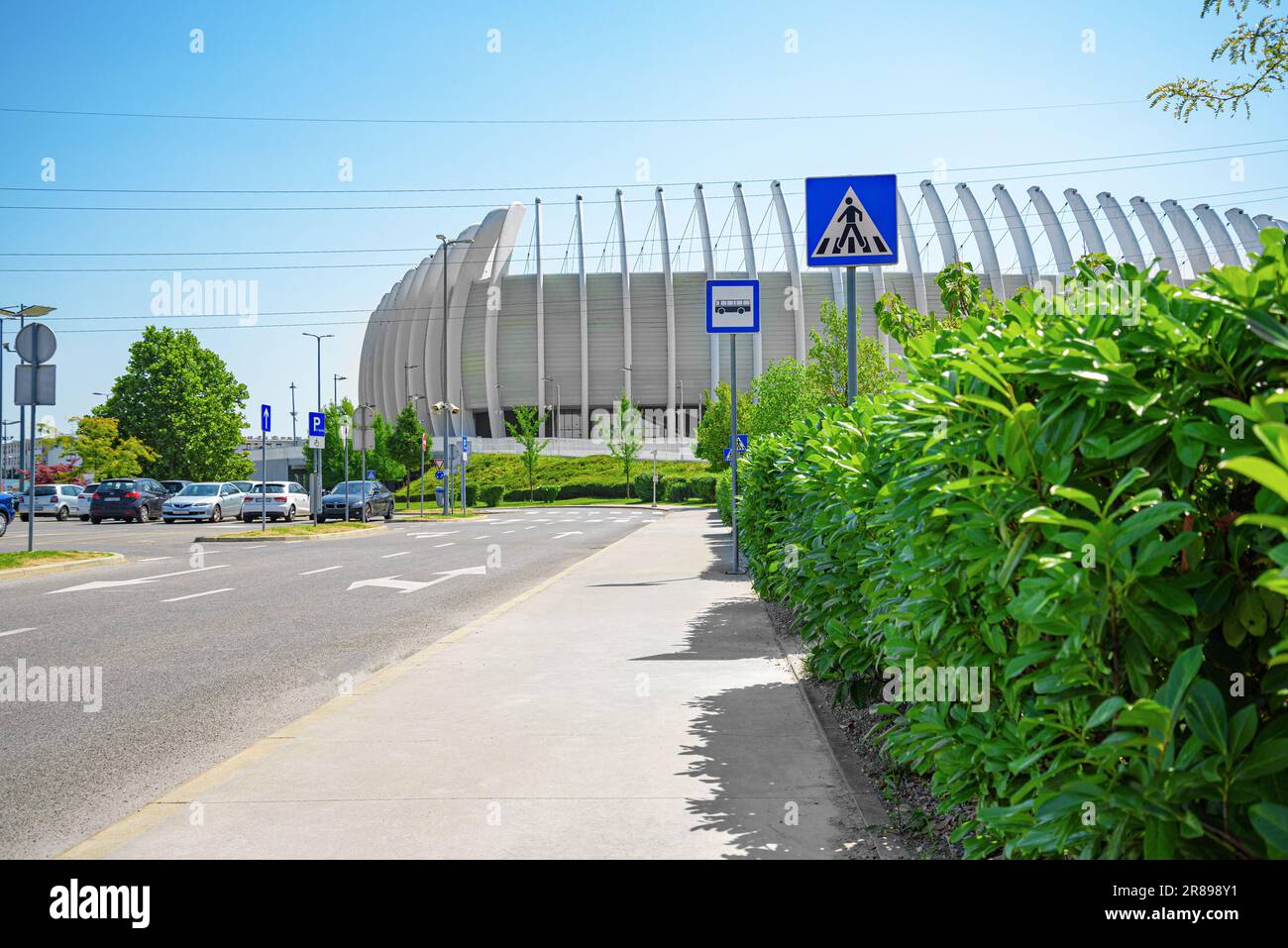 Building of the football stadium Arena Zagreb in Zagreb, Croatia Stock