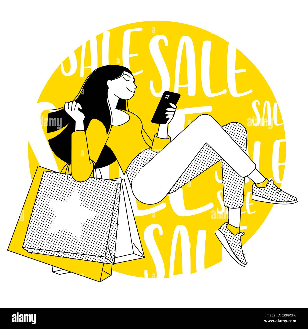 Happy shopping activity Stock Vector Image & Art Alamy