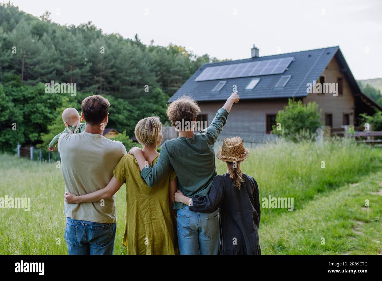Rear view renewable solar hi-res stock photography and images - Alamy
