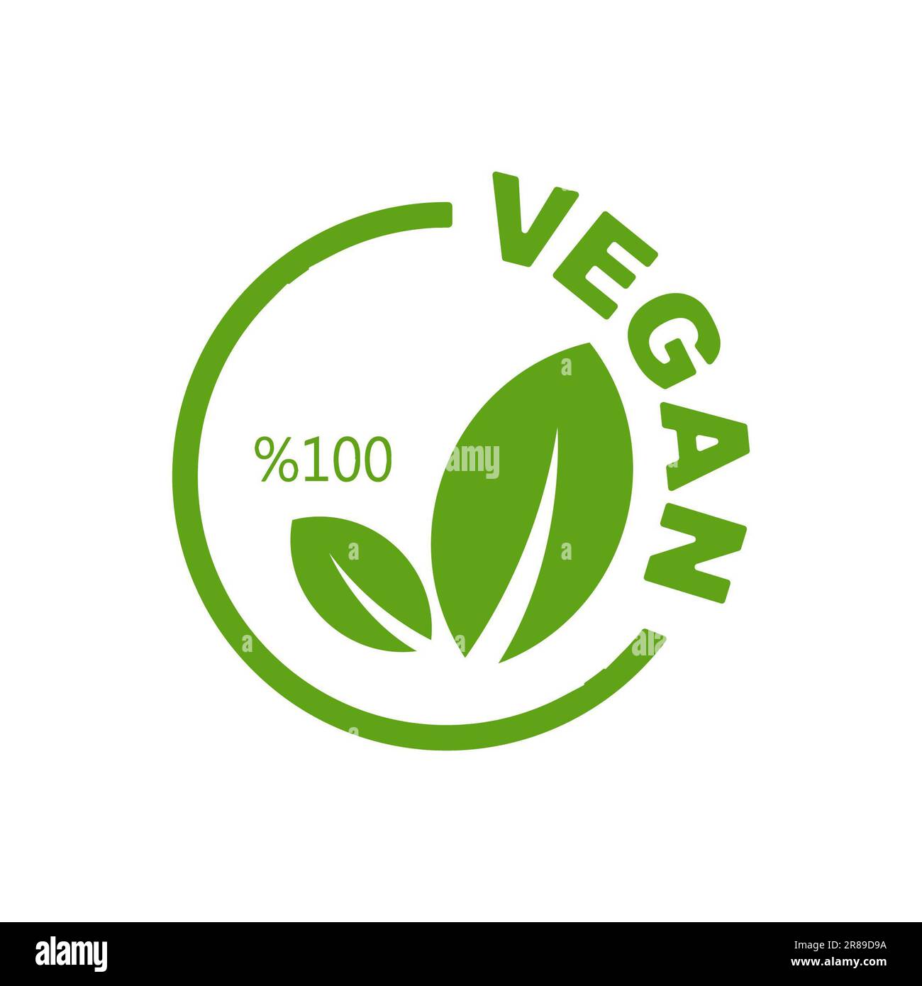 vegan icon on white background Stock Photo