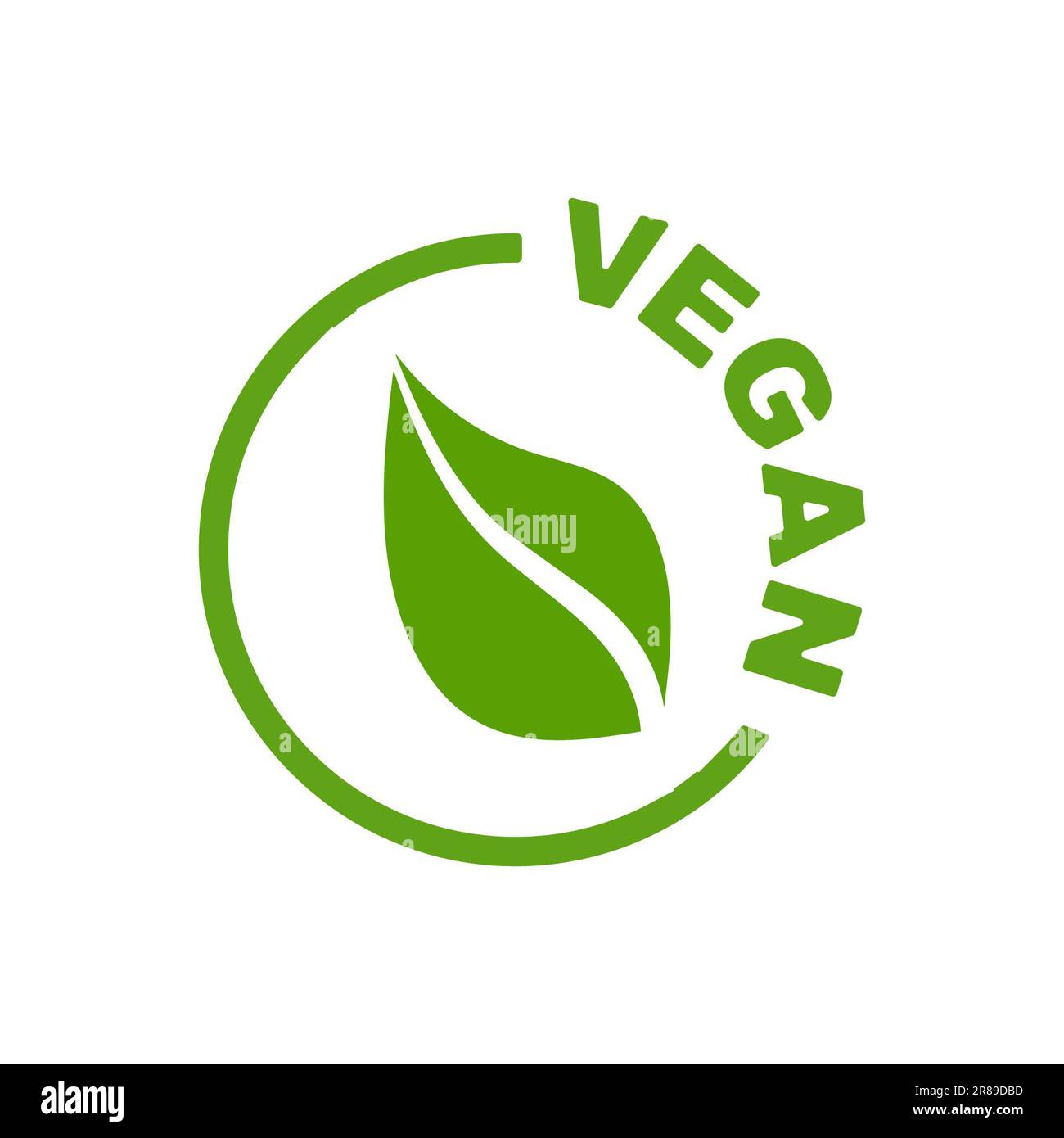 vegan icon on white background Stock Photo