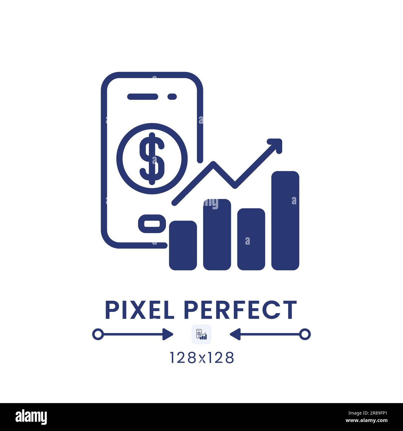 Personal finance app black solid desktop icon Stock Vector
