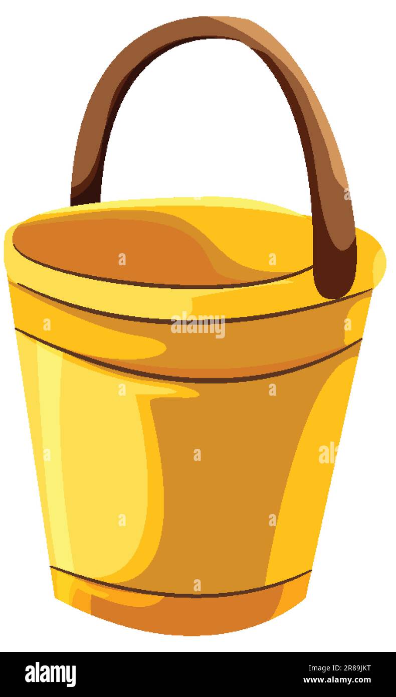 Empty bucket cartoon isolated illustration Stock Vector Image & Art Alamy
