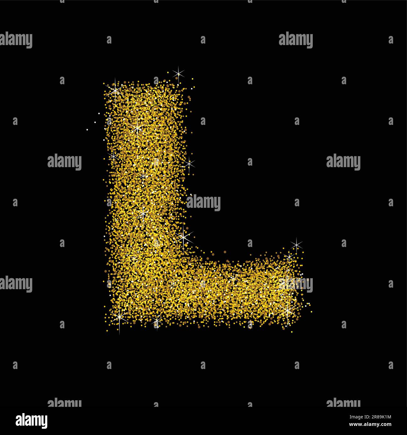 Gold dust font type letter L Stock Vector Image & Art - Alamy