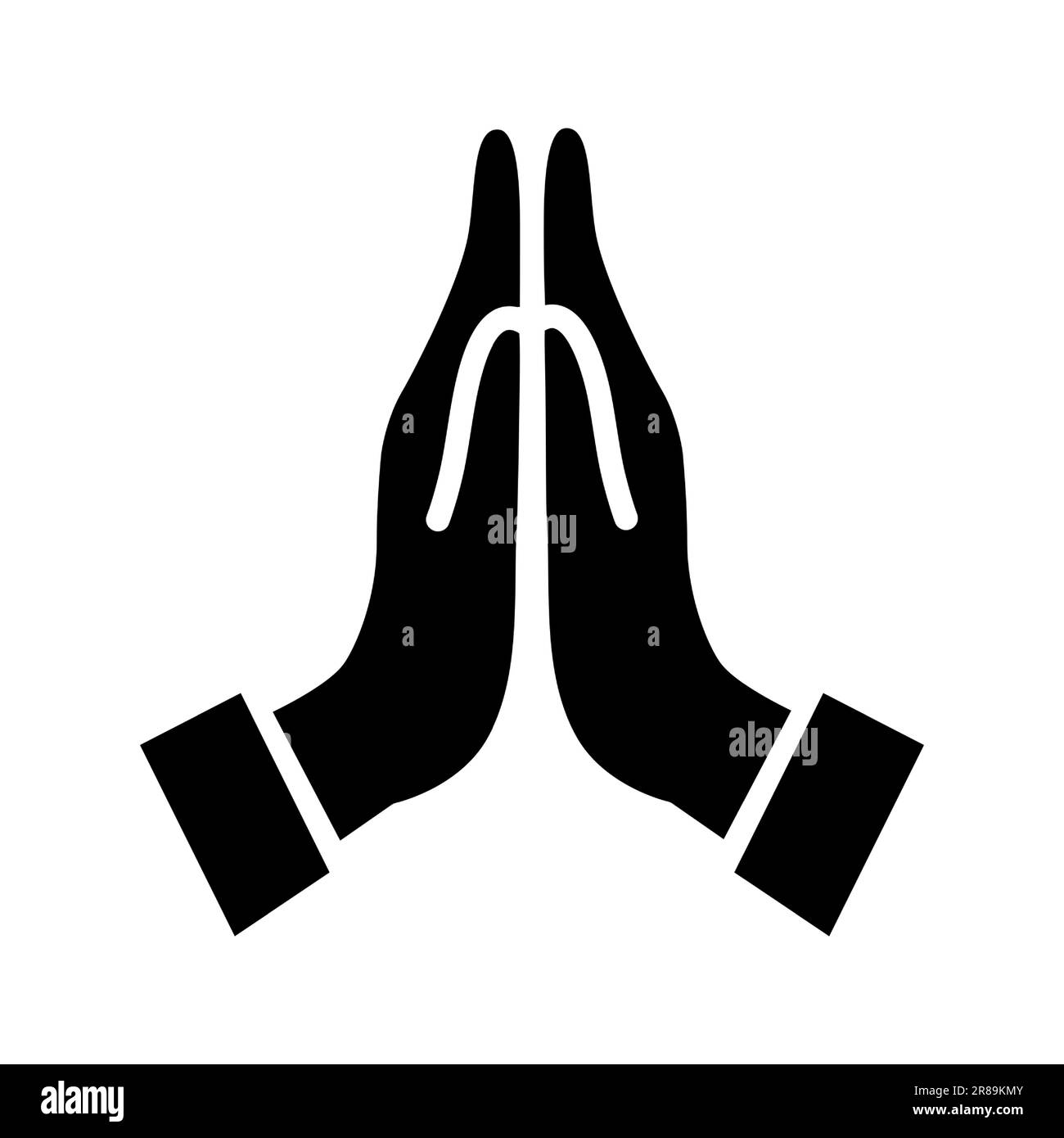 Pray icon vector hands folded in prayer icon hands folded in prayer ...