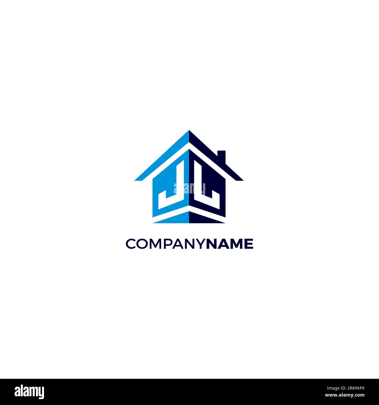 JL Home Simple Logo. Letter JL Icon. House vector Stock Vector