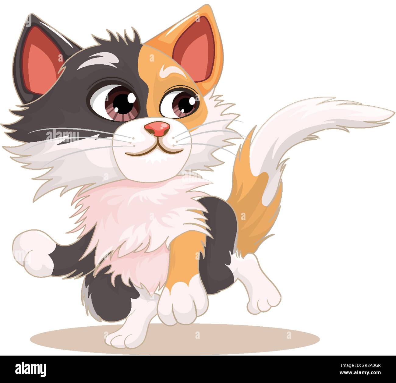 Cute cat cartoon isolated illustration Stock Vector Image & Art - Alamy