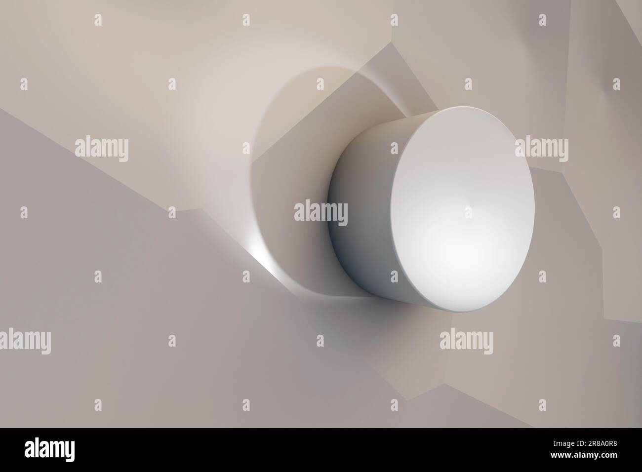 A large wall-mounted light fixture, emitting bright illuminatio Stock ...