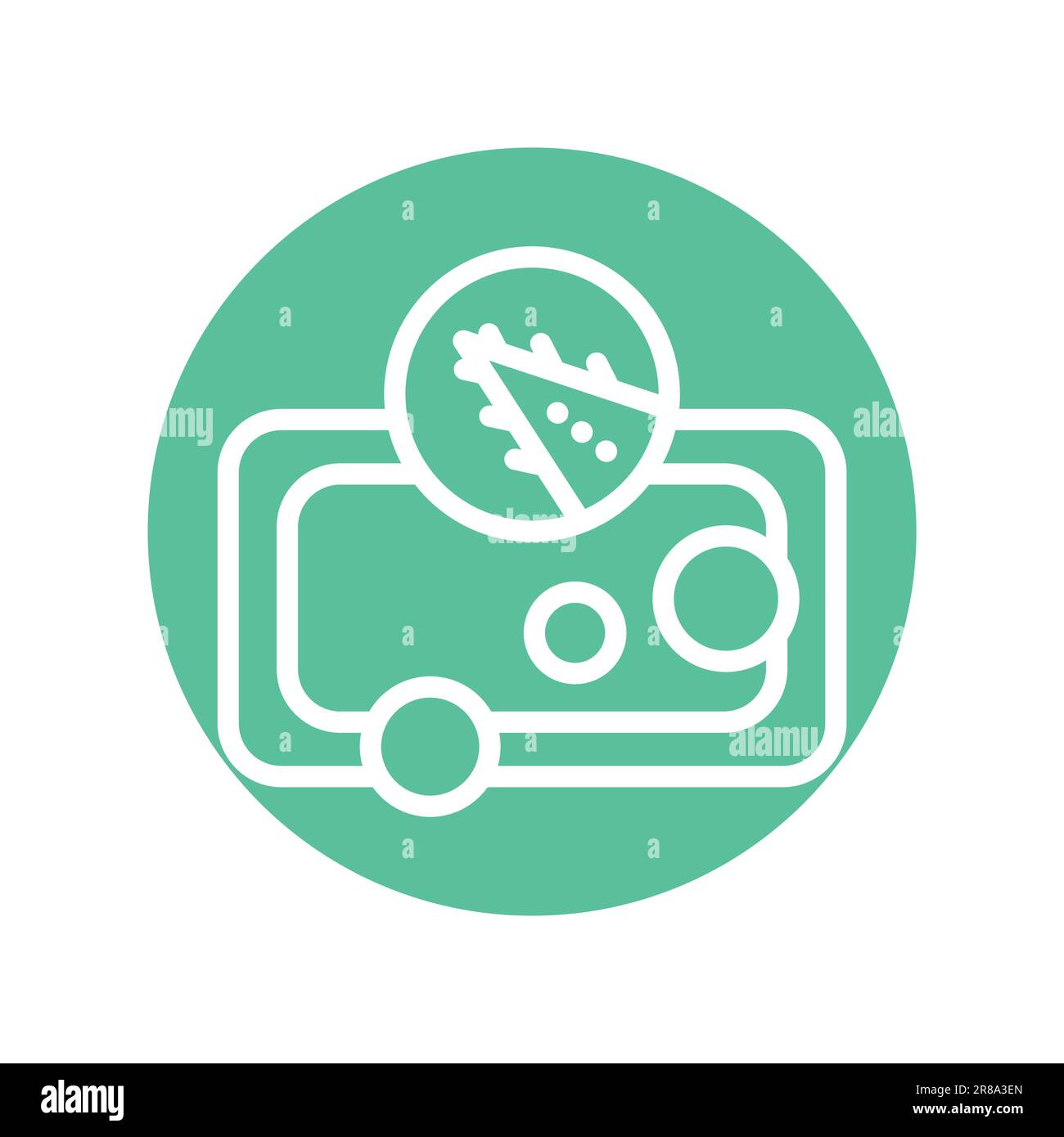 Aloe soap color line icon. Isolated vector element. Stock Vector
