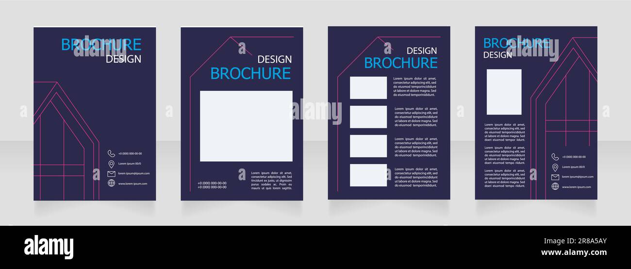 Technology of smart house provide blank brochure design Stock Vector