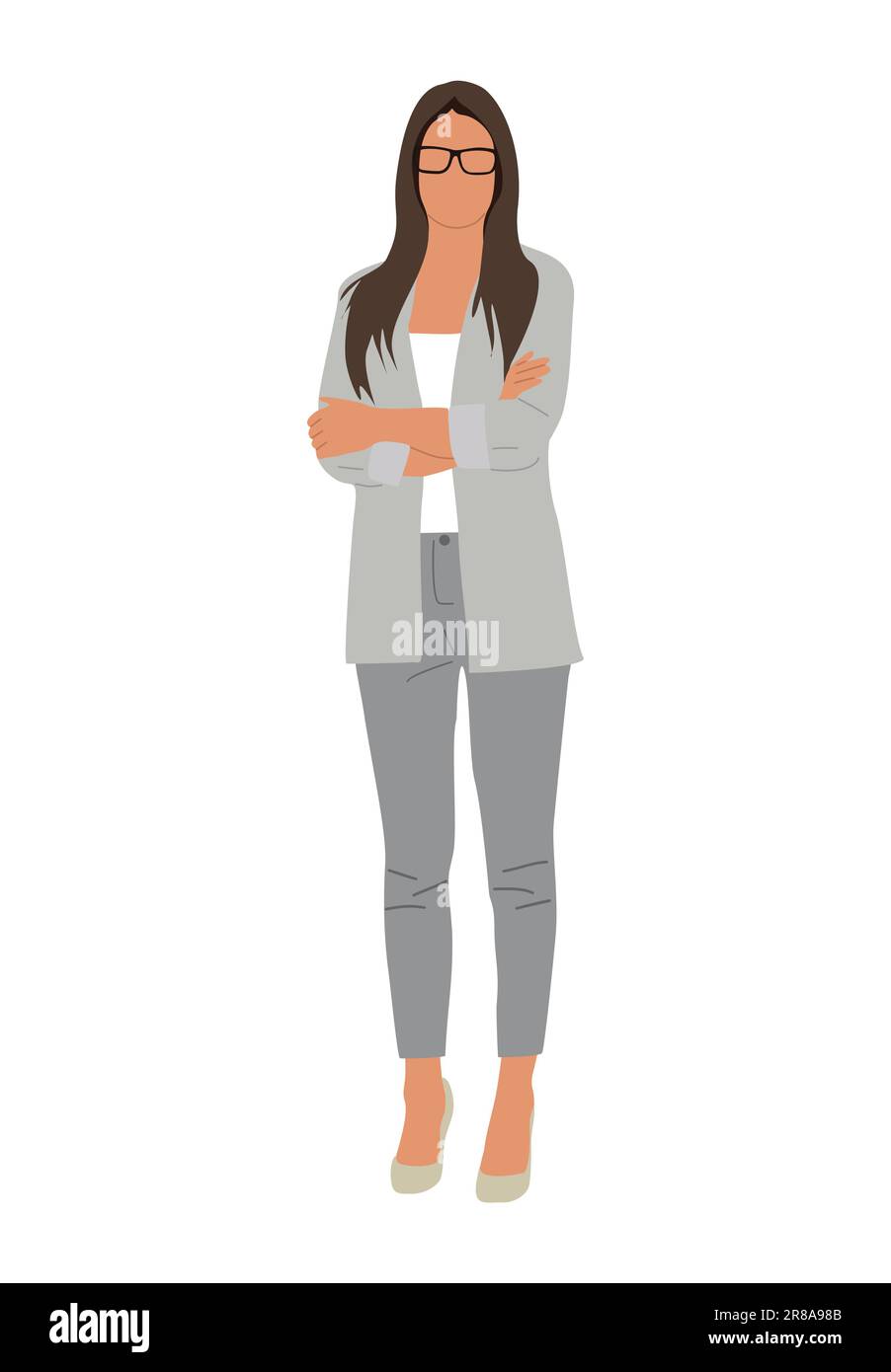 Business woman character Vector isolated on white Stock Vector Image ...