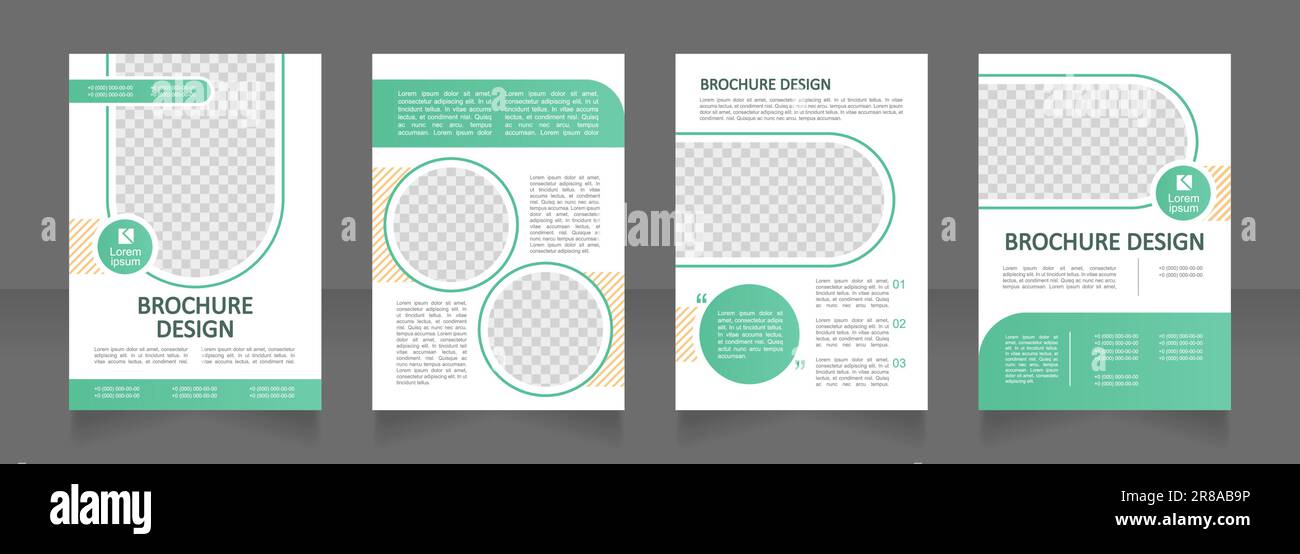 Environmental friendly agribusiness blank brochure design Stock Vector