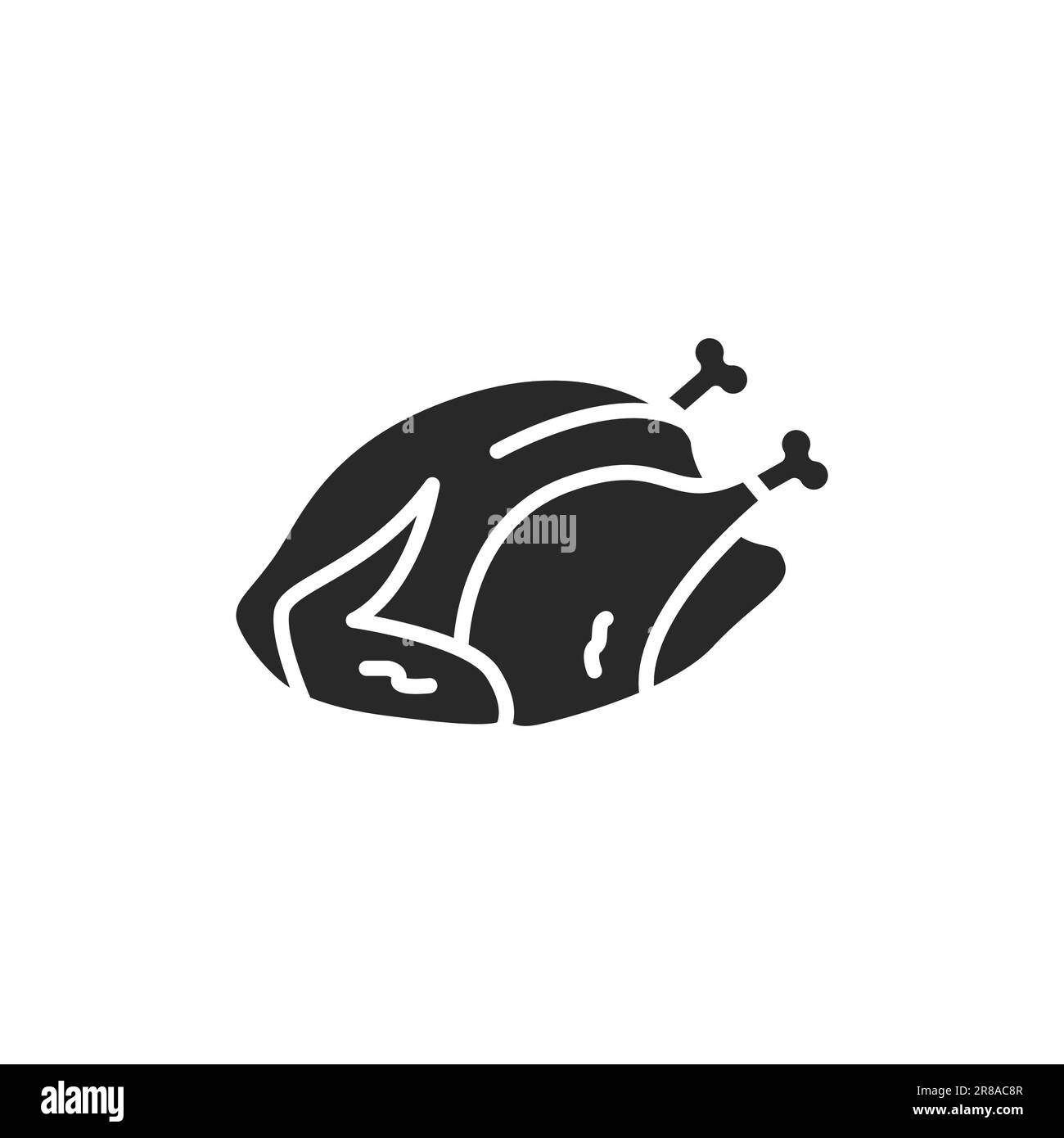 Chicken meat color line icon. Pictogram for web page, mobile app, promo