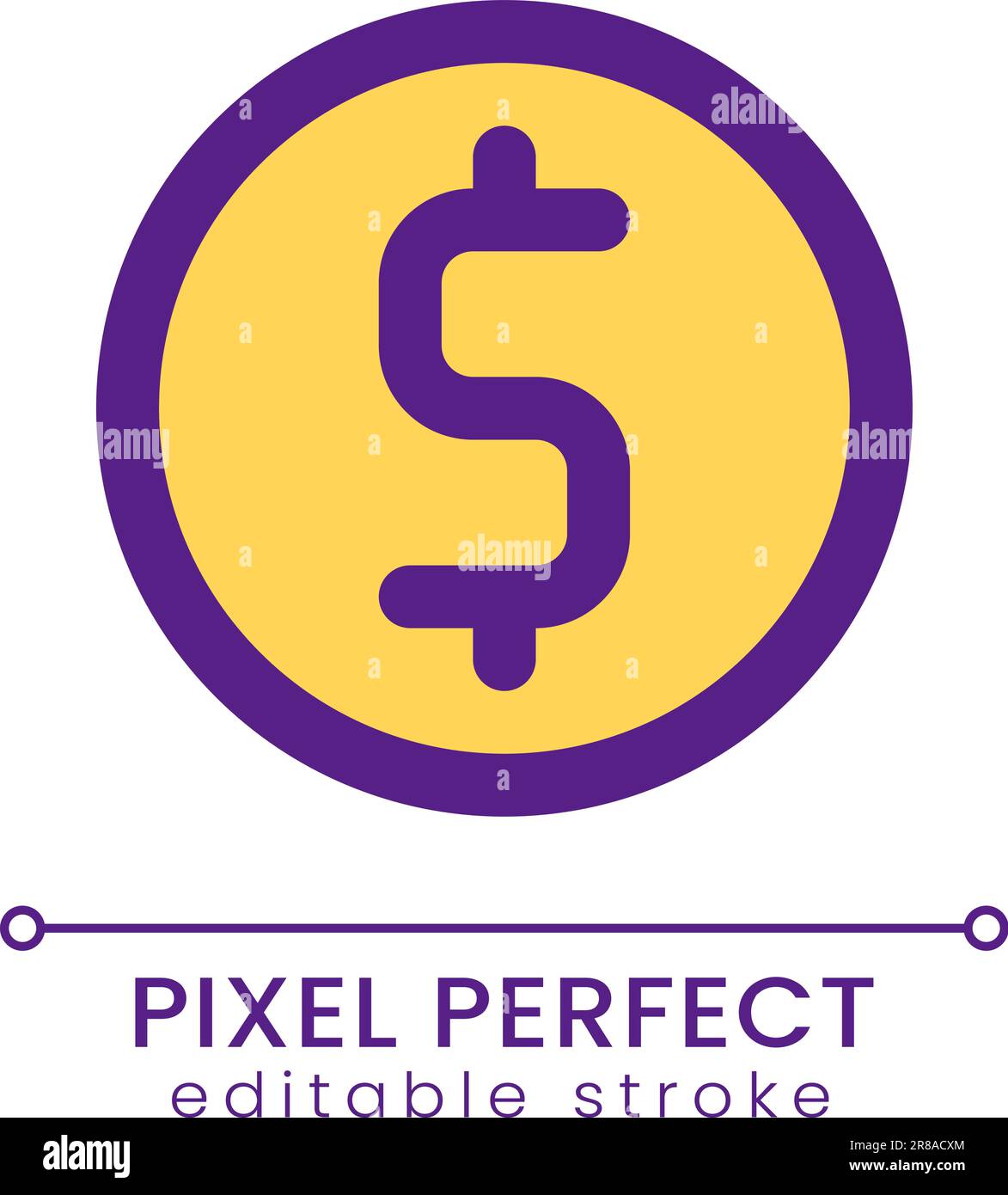 Coin pixel perfect RGB color ui icon Stock Vector Image & Art - Alamy