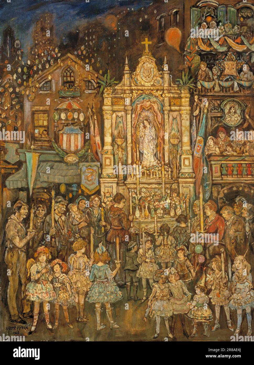 Street Shrine 1931 by Jerome Myers, born Petersburg, VA 1867died New