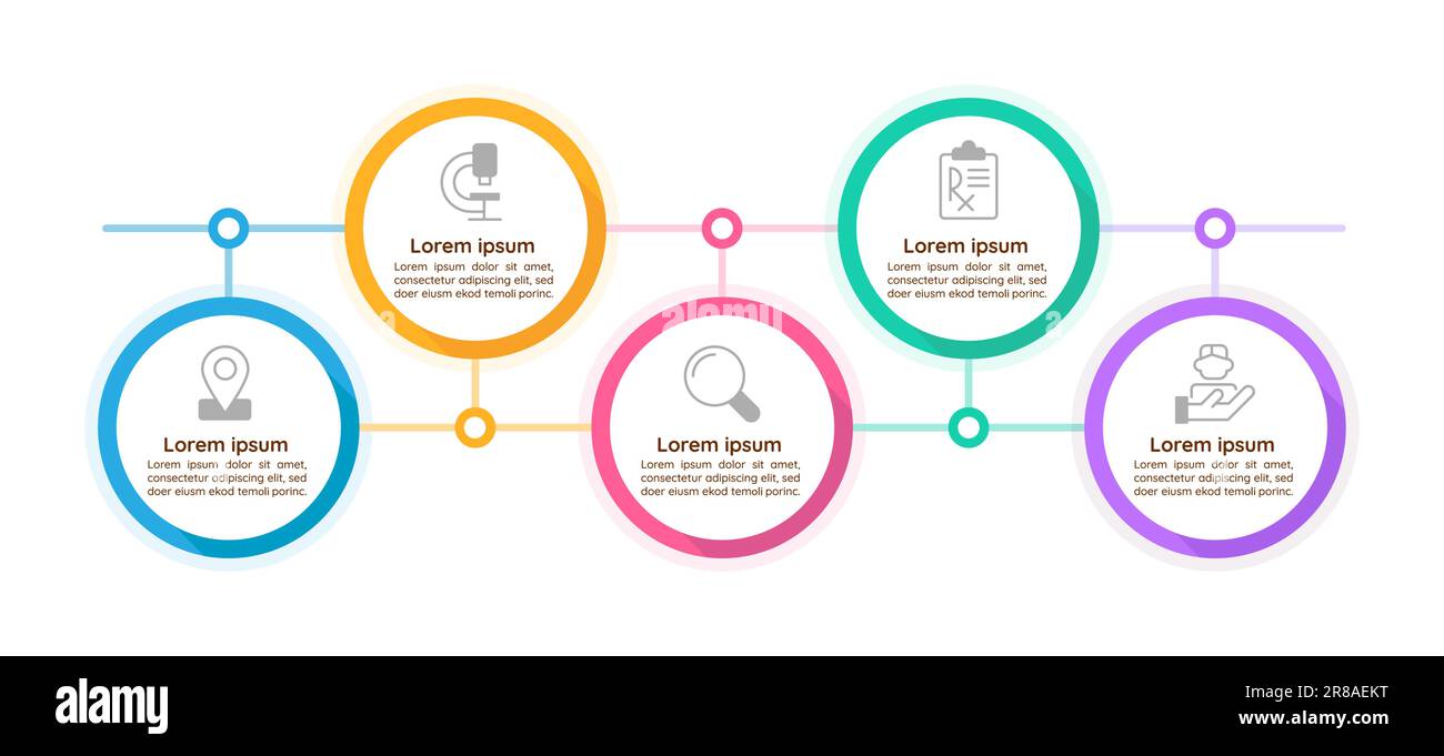 Laboratory services infographic chart design template Stock Vector