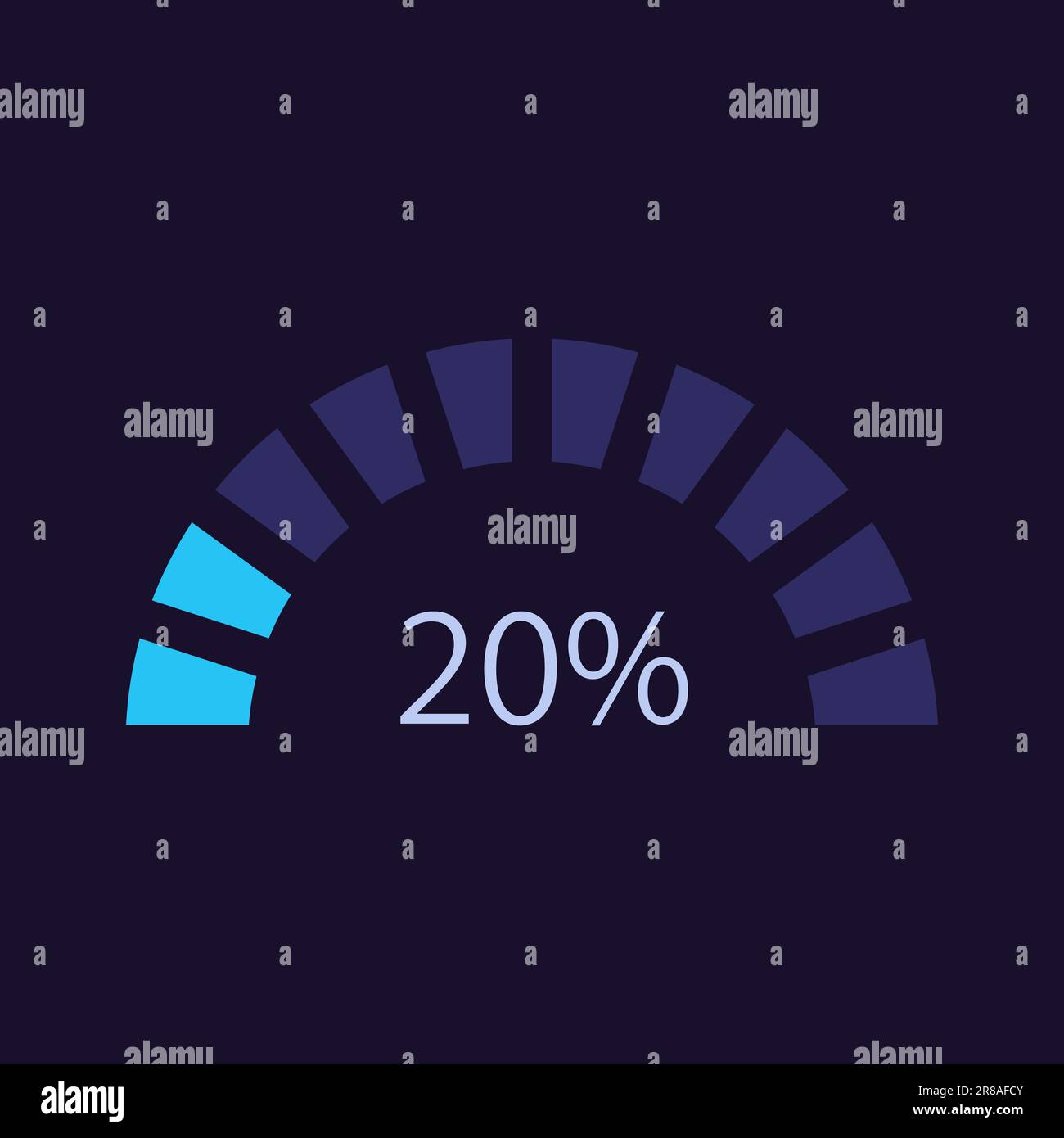 Semi circle infographic chart design template for dark theme Stock ...