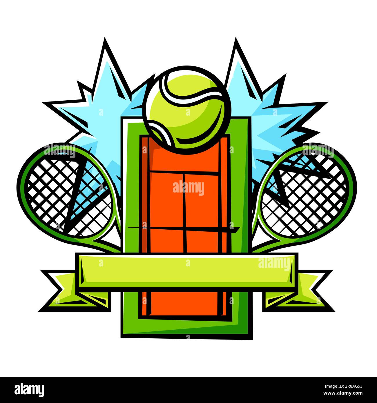 Tennis Rally Symbol Emblem with tennis symbols. Sport club label or emblem Stock Vector ...