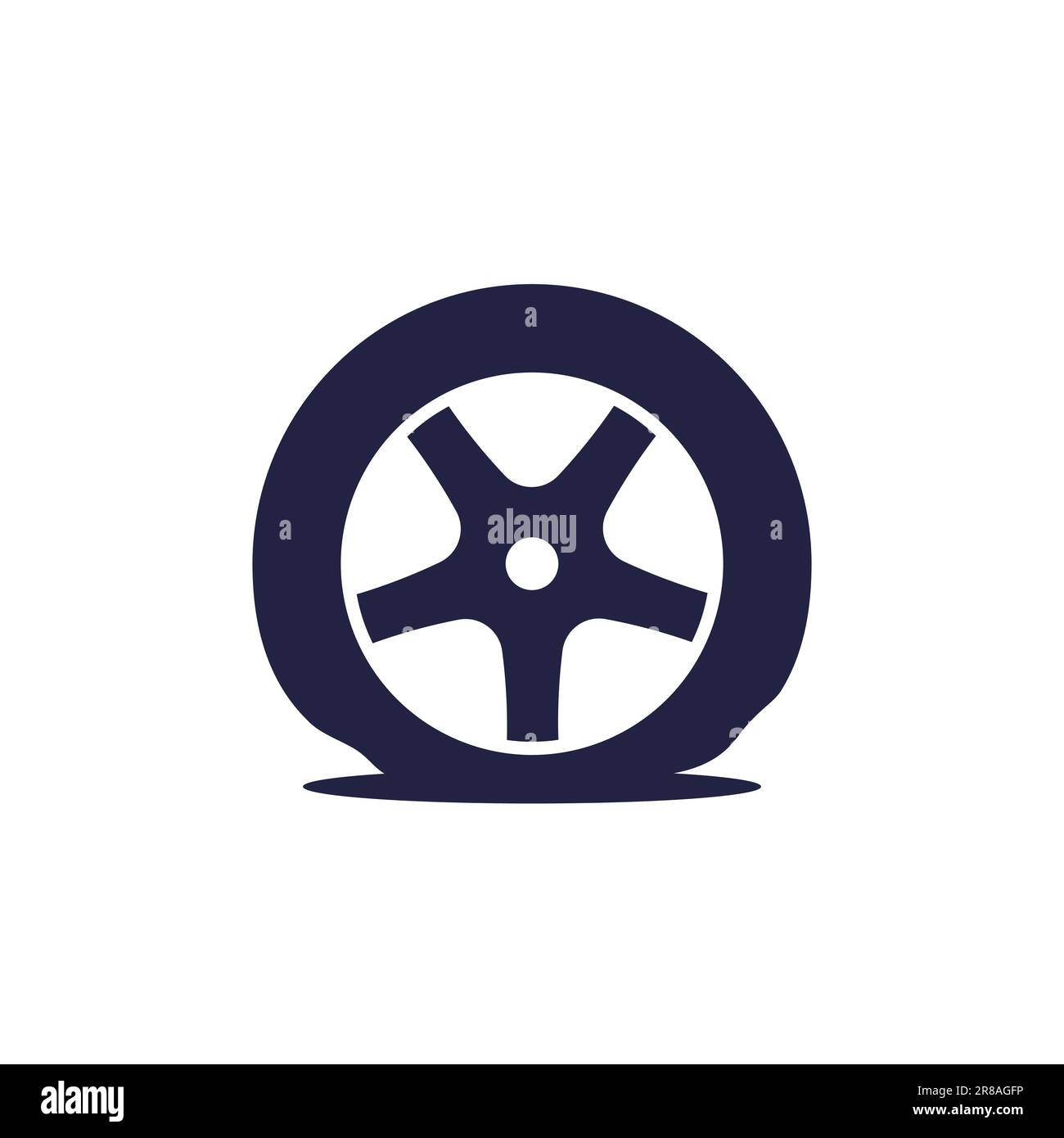 deflated-wheel-stock-vector-images-alamy