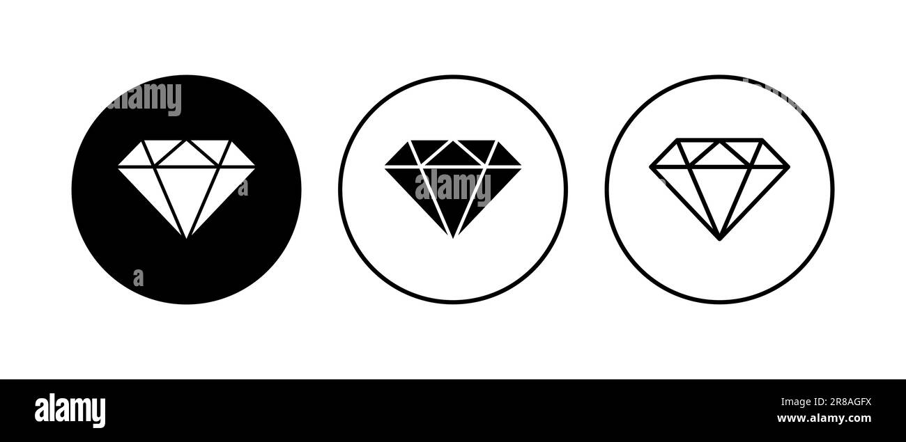 Diamond icon set. diamond gems vector icon Stock Vector Image & Art - Alamy