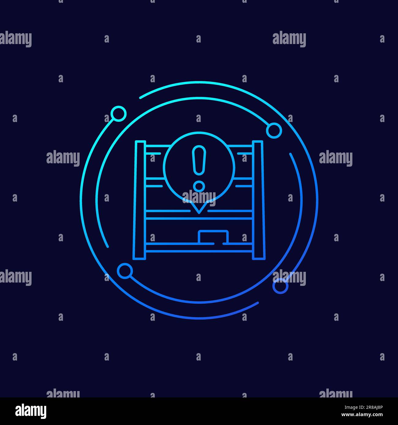 empty inventory or supply shortage line icon Stock Vector