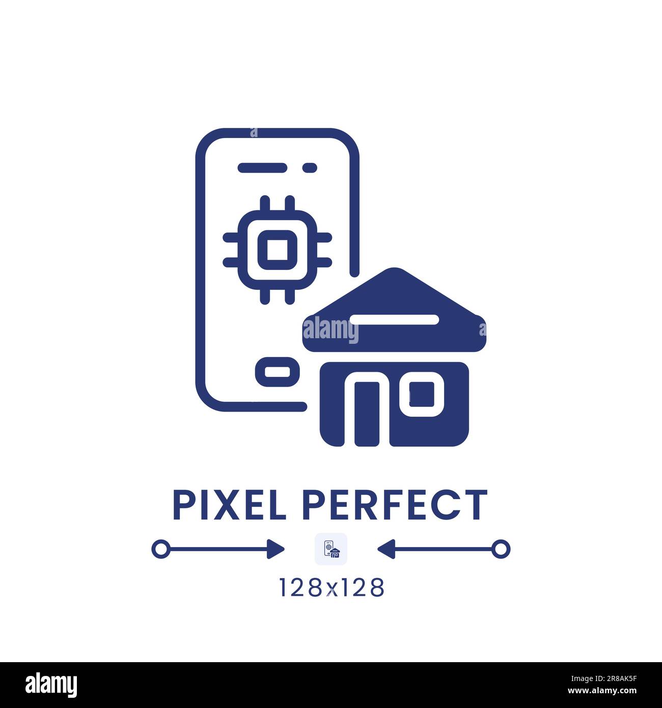 Home Automation app black solid desktop icon Stock Vector