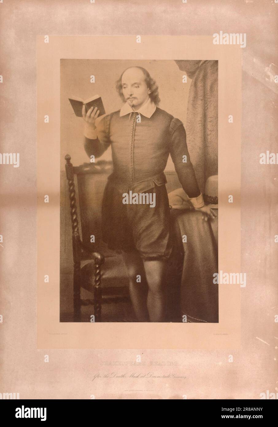 Shakespeare Reading 1874-1875 by W. Kurtz, born Germany 1833-died Far Rockaway, NY 1904 Stock Photo