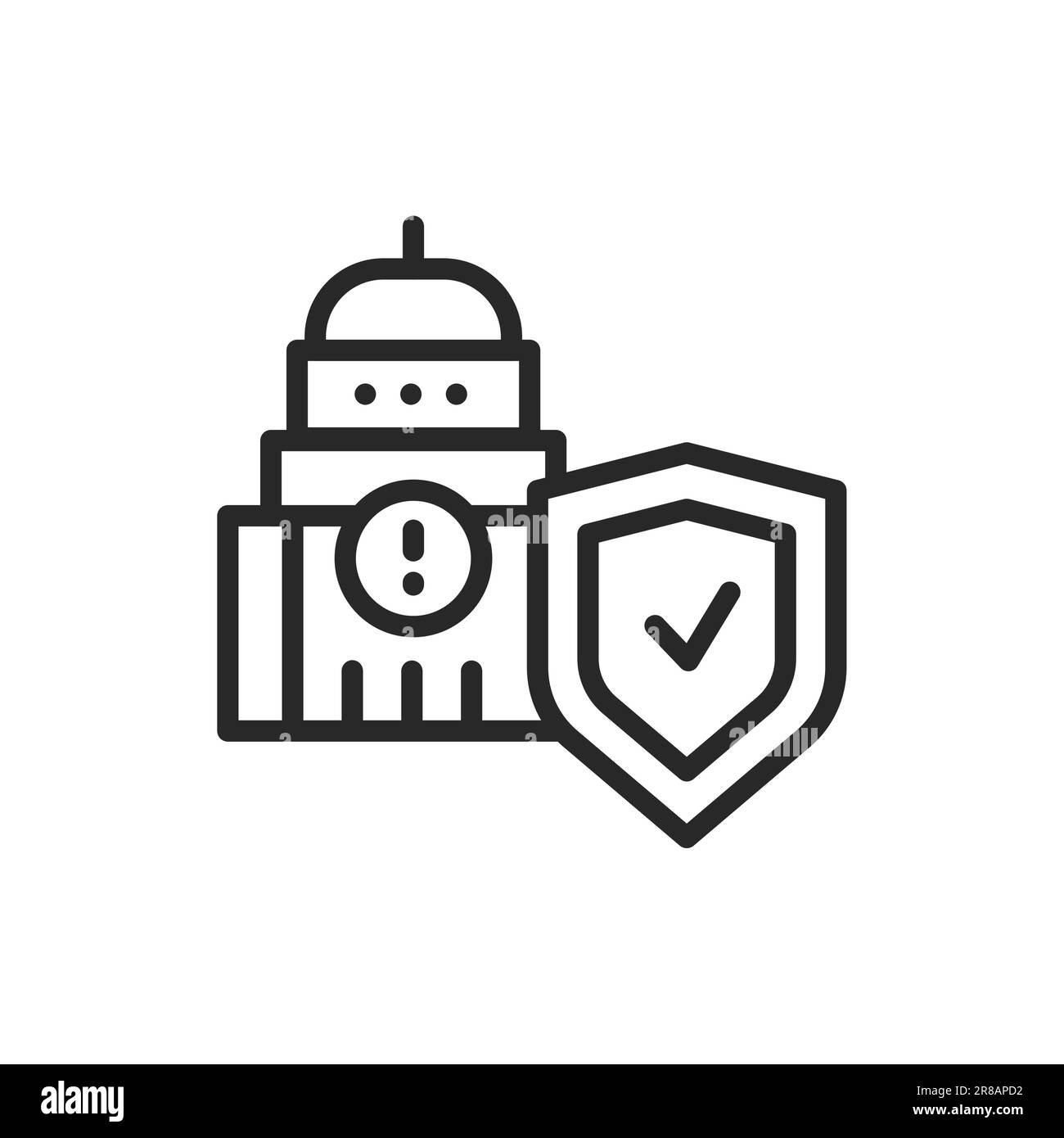 Political risk insurance color line icon. Isolated vector element ...