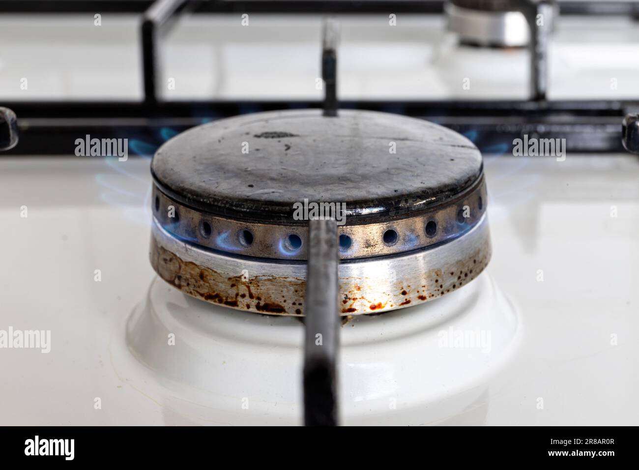 flame of a gas stove Stock Photo Alamy