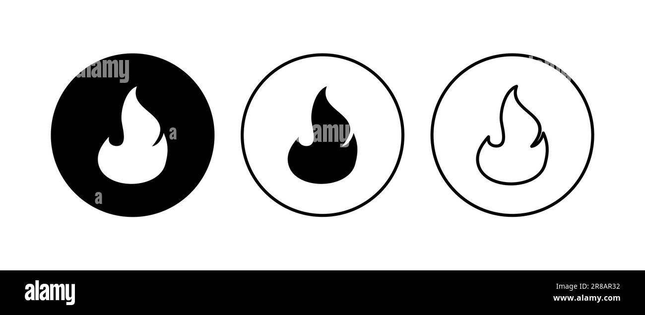 Fire icon set. fire vector icon Stock Vector Image & Art - Alamy