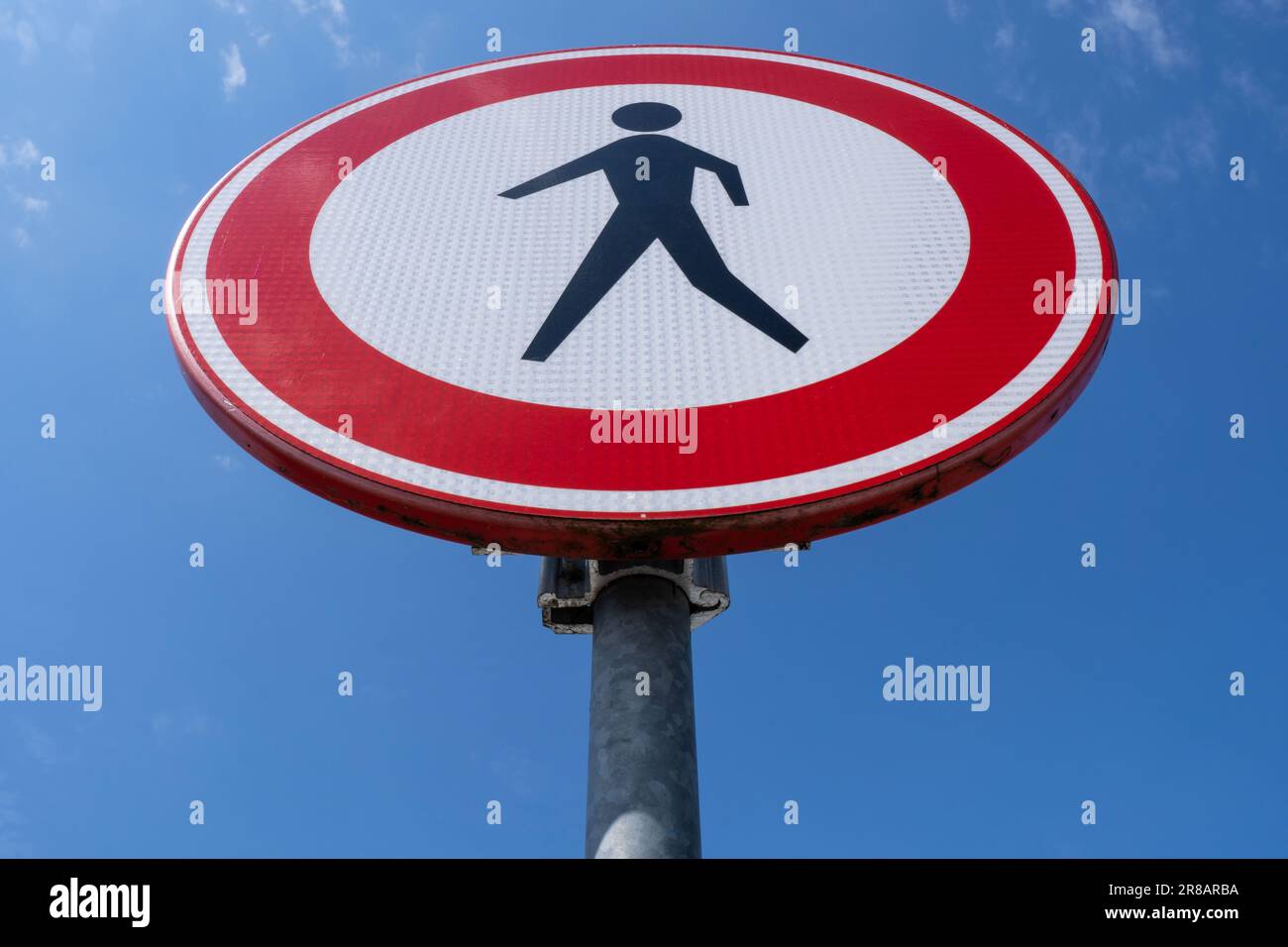Dutch road sign: no access for pedestrians Stock Photo