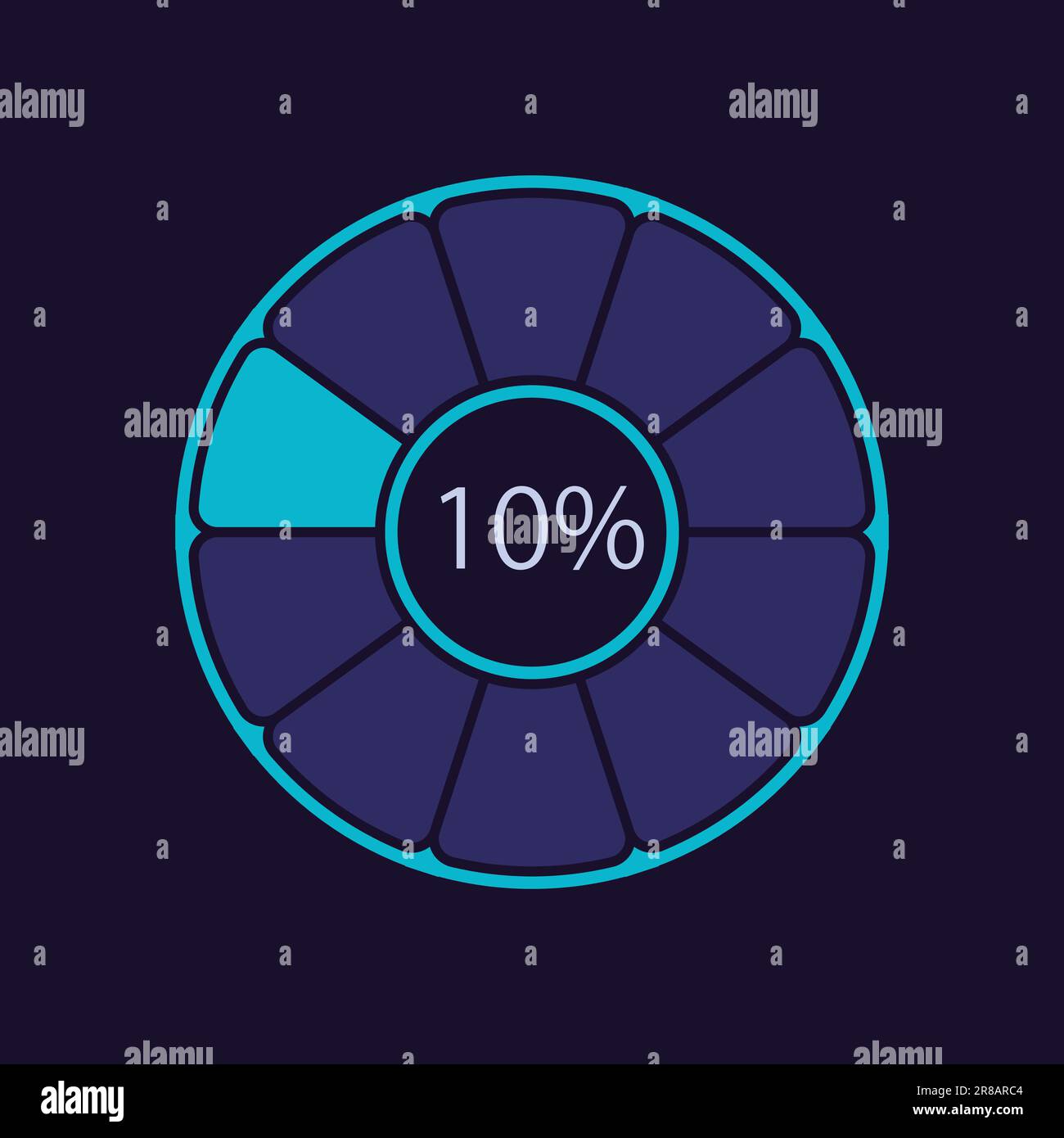 Donut infographic chart design template for dark theme Stock Vector ...