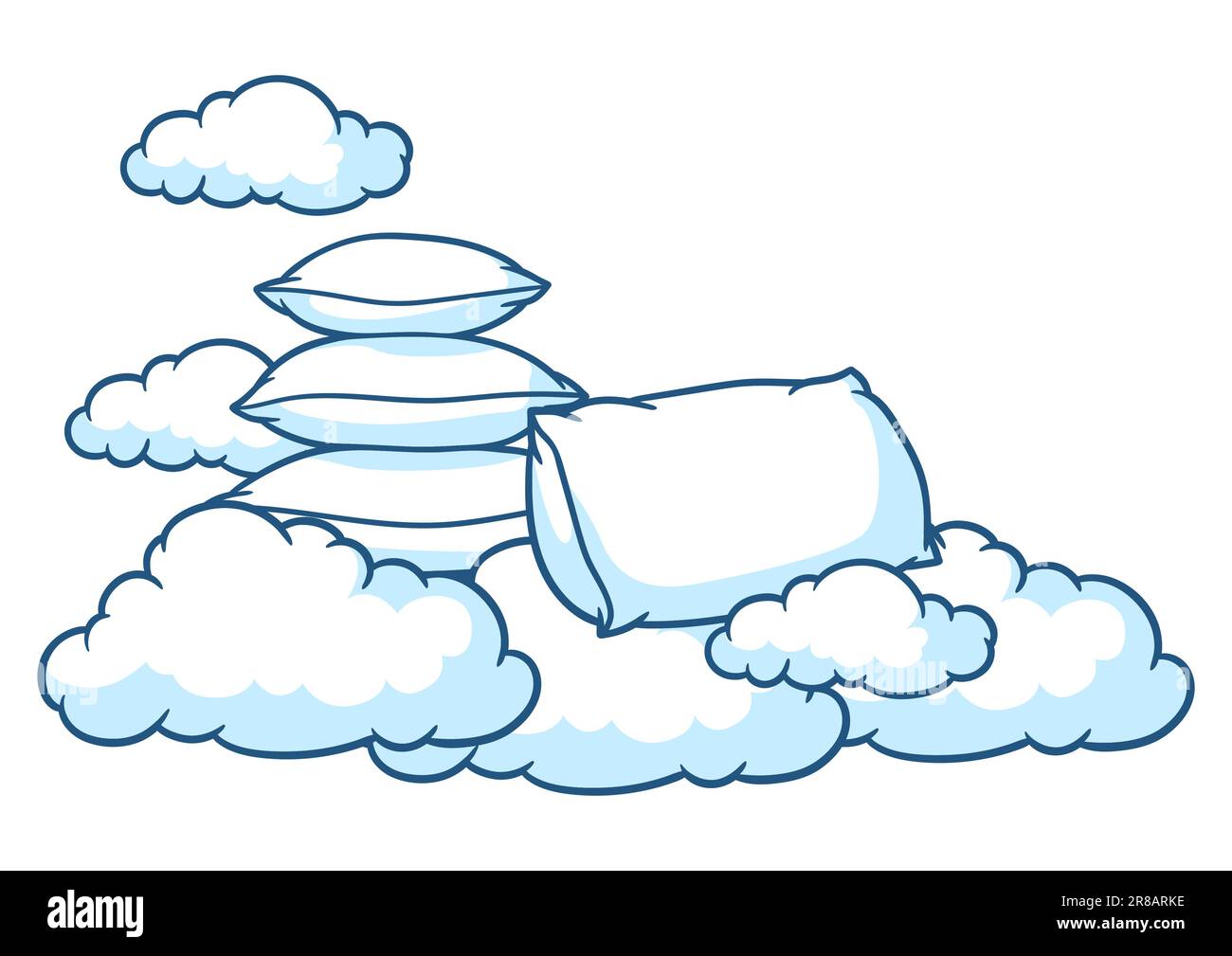 Background with pillows. Accessories for sleeping and bedding. Stock Vector