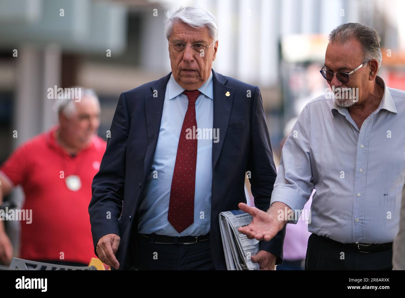 Termoli, Italy. 20th June, 2023. Carlo Giovanardi, former senator and former undersecretary of the Italian government arrives for an election rally in support of Francesco Roberti, presidential candidate for the Molise Region. (Photo by Davide Di Lalla/SOPA Images/Sipa USA) Credit: Sipa USA/Alamy Live News Stock Photo