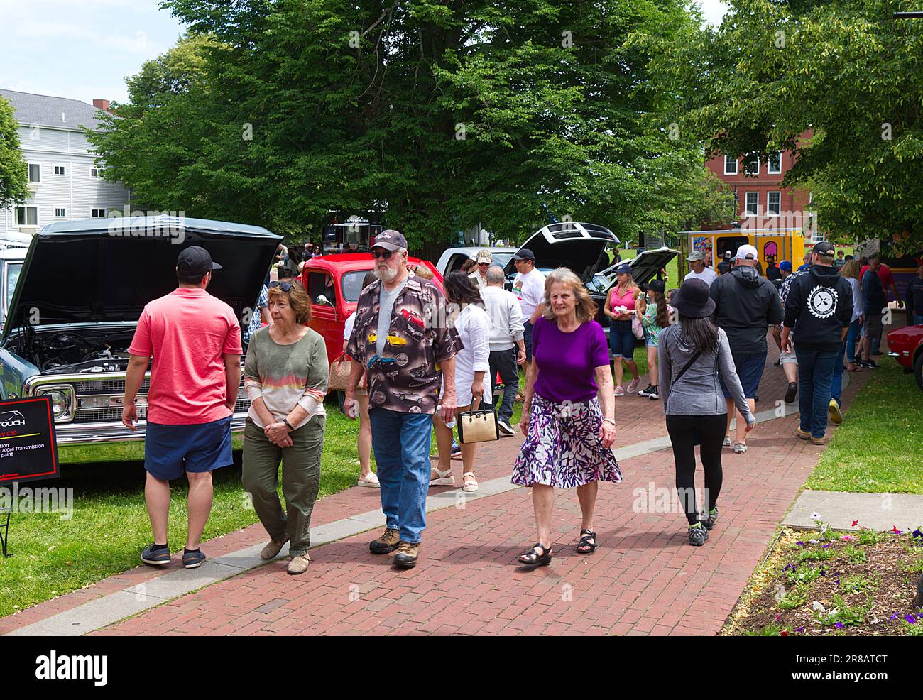 Father's Day Auto Show Hyannis, Massachusetts, Cape Cod USA. People