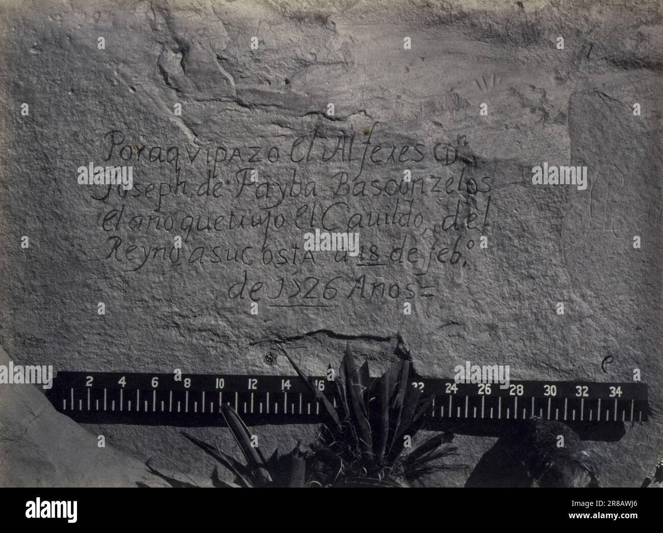 Historic Spanish Record of the Conquest, South Side of Inscription, New ...