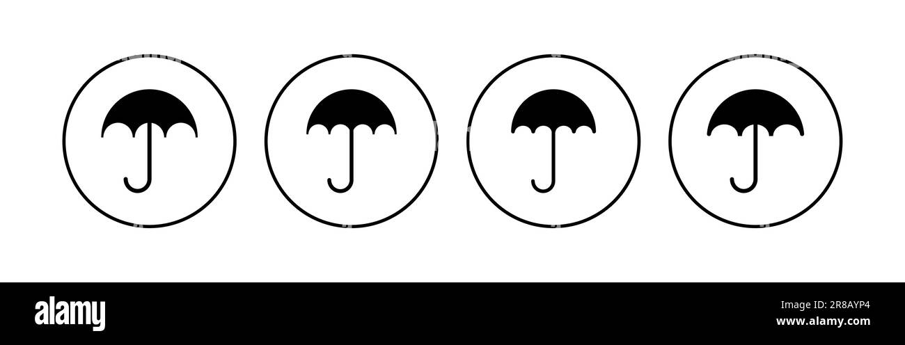 Umbrella silhouette set Black and White Stock Photos & Images - Alamy