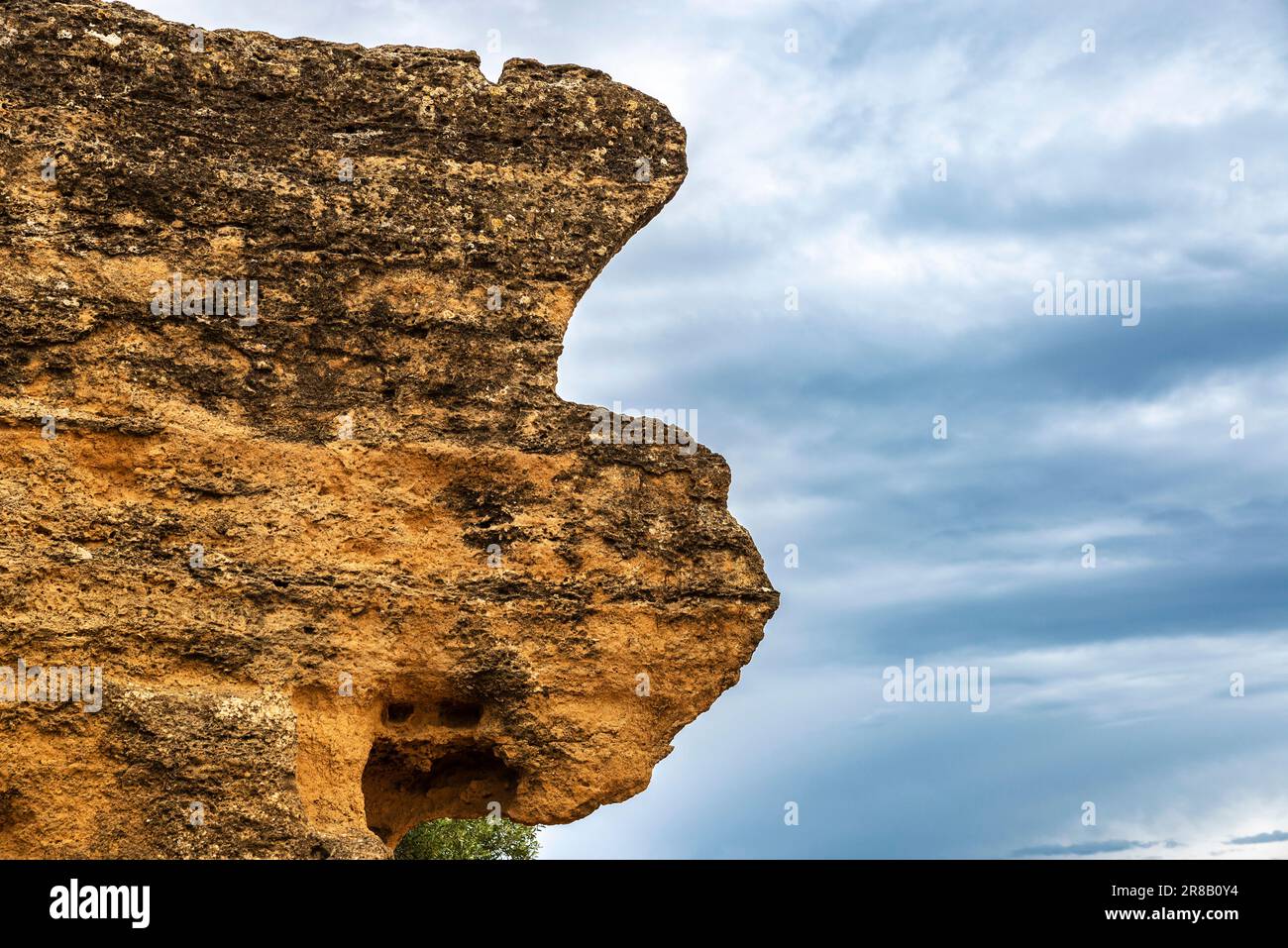 Remains of tombs and catacombs in the Valle dei Templi or Valley of the Temples, Agrigento, Sicily, Italy Stock Photo