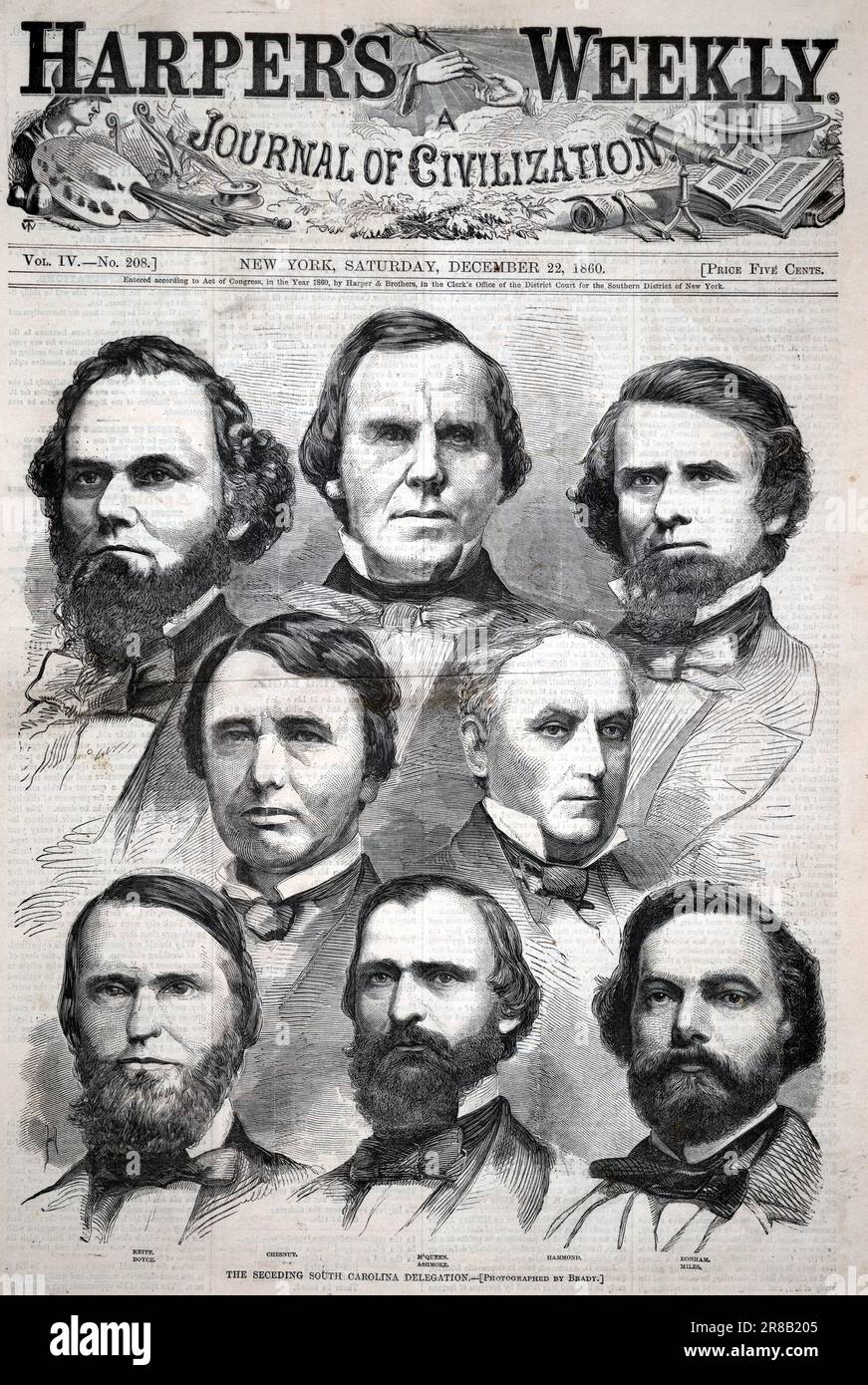 The Seceding South Carolina Delegation, from Harper's Weekly, December ...