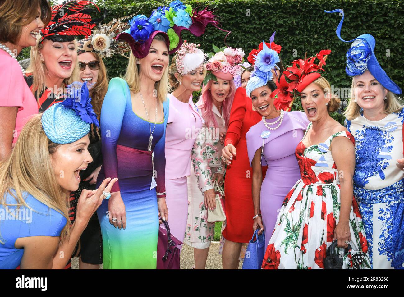 London, UK. 20th June, 2023. Racegoers on day one of Royal Ascot at ...