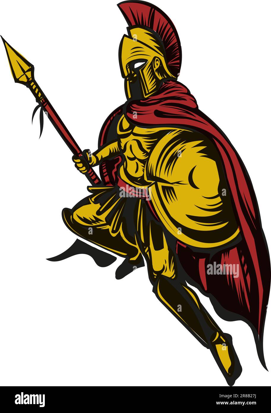 Gladiator vector roman warrior character in armor Stock Vector