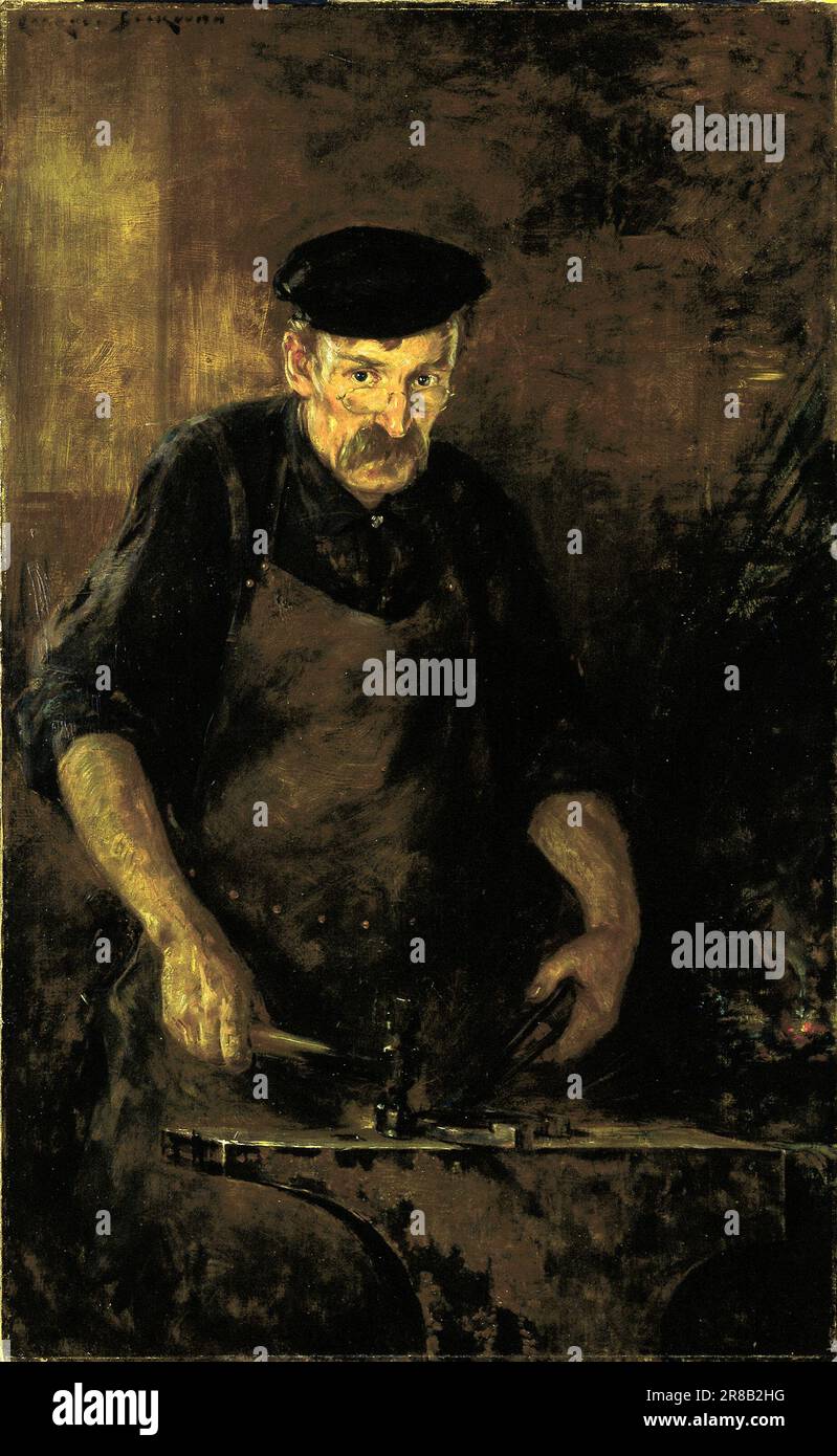 The Blacksmith 1909 by Carroll Beckwith, born Hannibal, MO 1852-died New York City 1917 Stock Photo