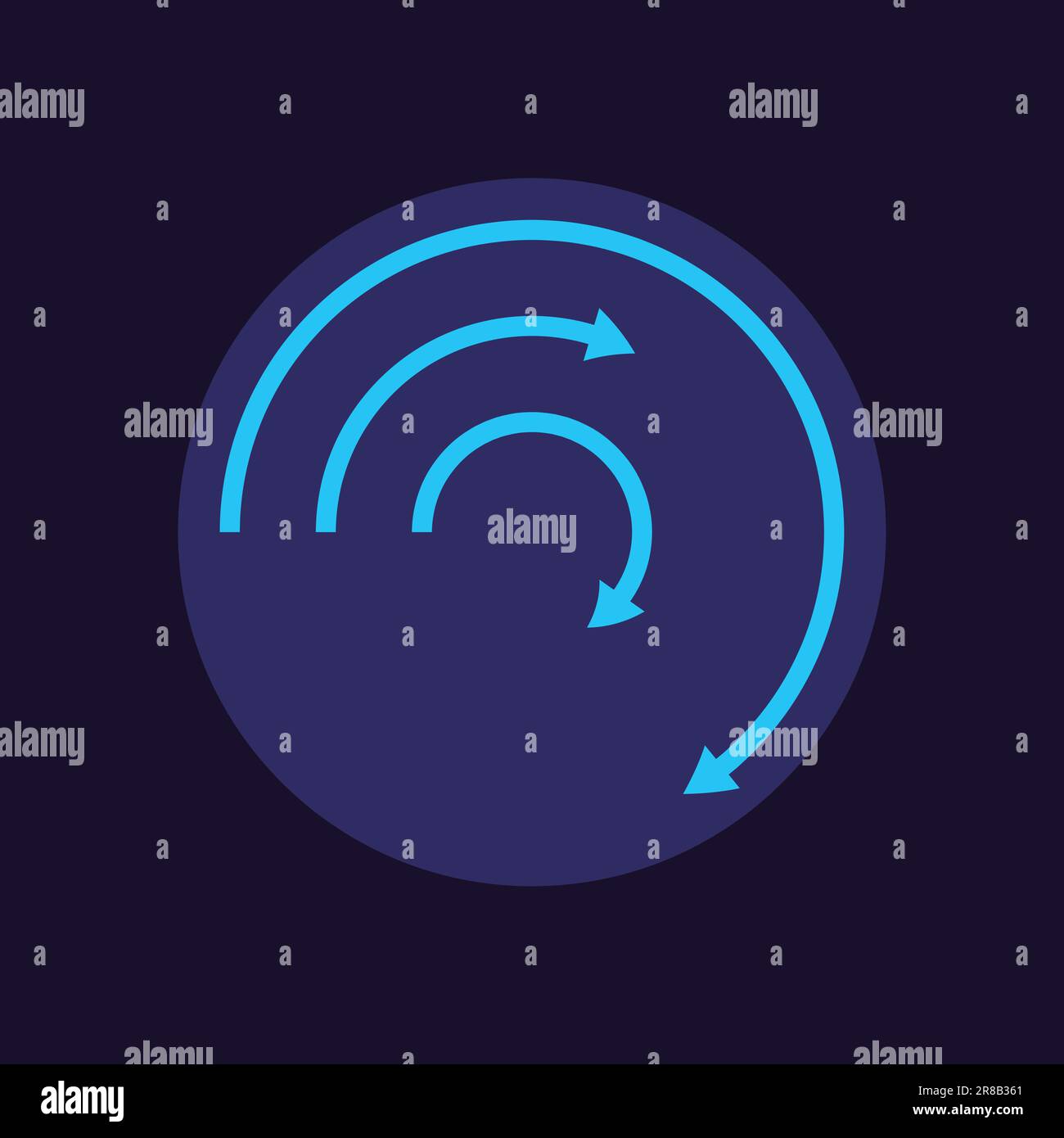 Radial infographic chart design element for dark theme Stock Vector ...