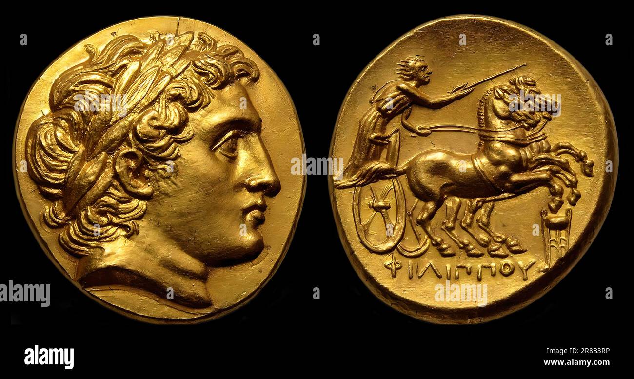 Photo coins Alexander the Great coin Stock Photo