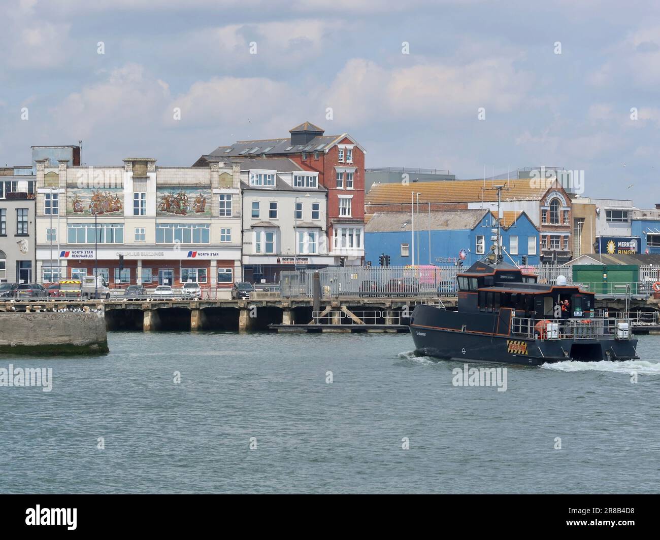 Lowestoft, Suffolk 19 June 2023 Entrance to the haven marina with