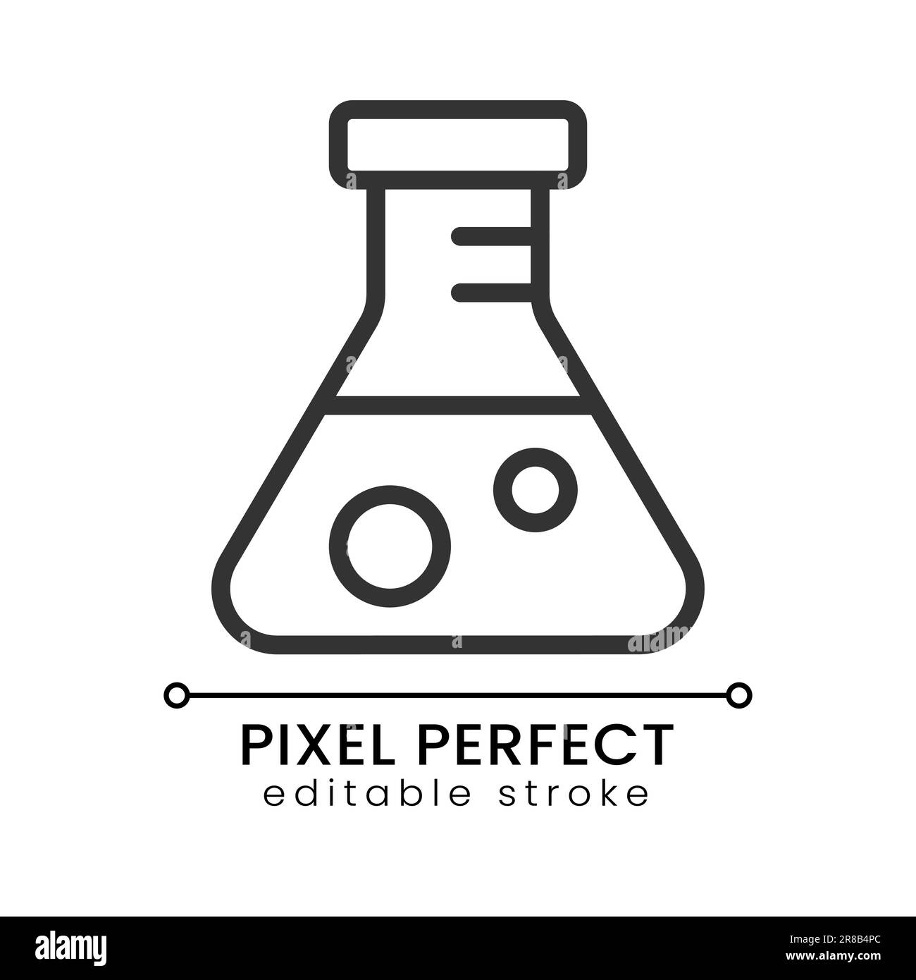 Conical flask pixel perfect linear icon Stock Vector Image & Art Alamy